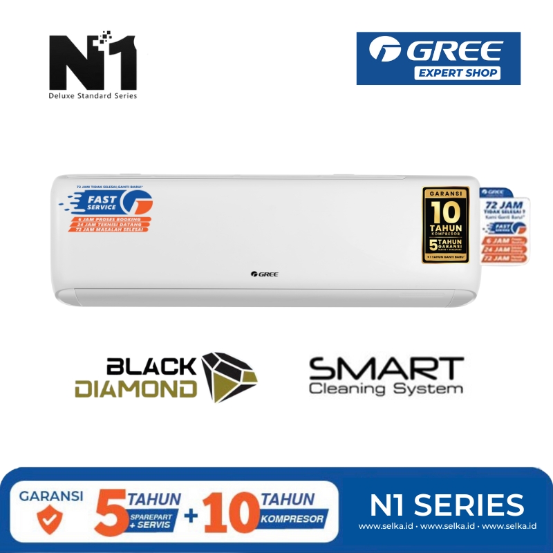 GREE GWC-05N1 AC SPLIT 1/2 PK DELUXE STANDARD BLACK DIAMOND FIN